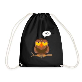Hibou Nö Non Non Non Pas envie de paresseux - Sac de sport léger - noir - Devant