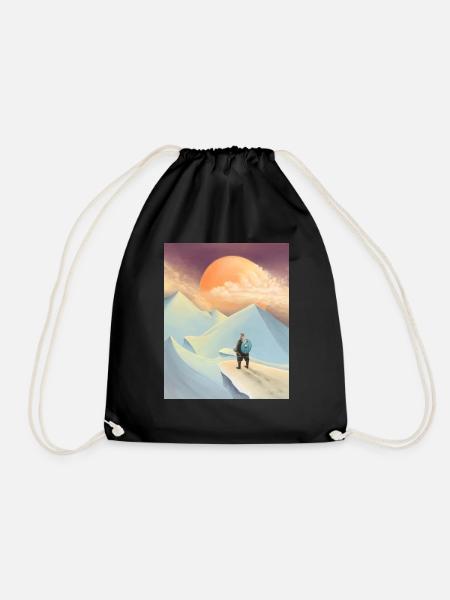 Thor going to jotunheim - Drawstring Bag - black