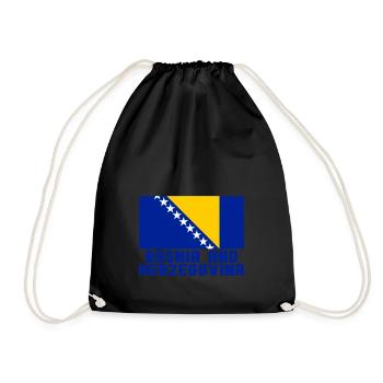 Bosnia and Herzegovina - Drawstring Bag - black - Front
