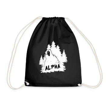 ALPHA - Drawstring Bag - black - Front