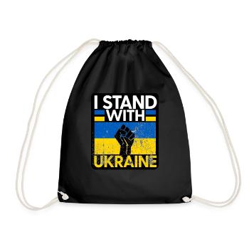 Ukraine - Turnbeutel - Schwarz - Vorne
