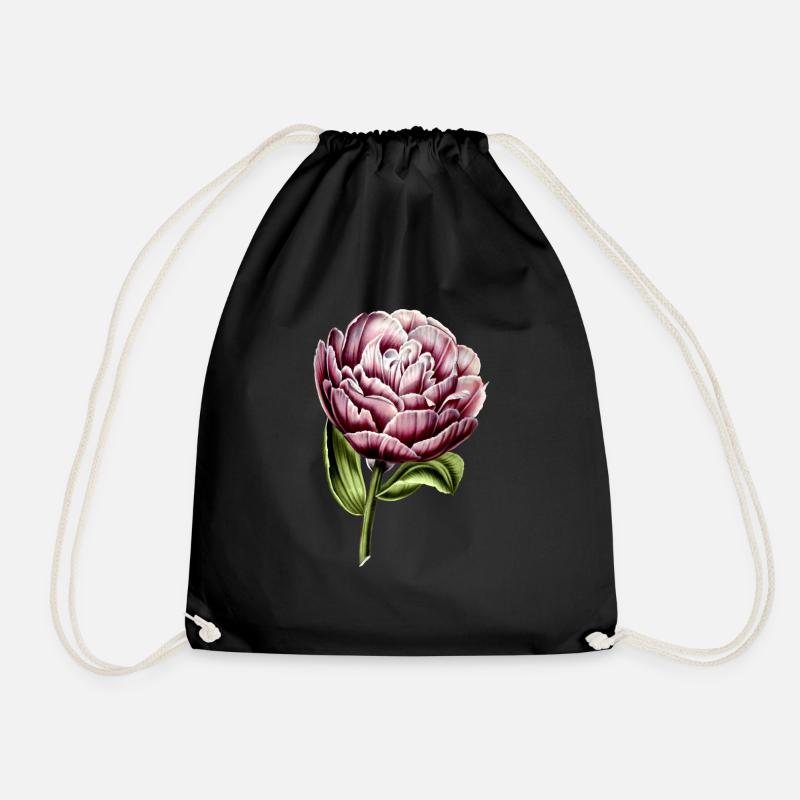 Tulpe - Turnbeutel - Schwarz