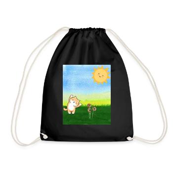 Shiba Inu Sonne - Turnbeutel - Schwarz - Vorne
