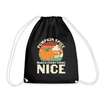 Pumpkin Spice Makes Everything Nice - Drawstring Bag - black - Front