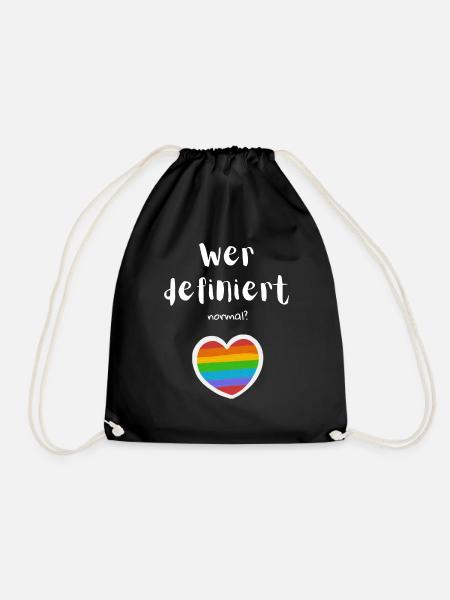 Wer definiert normal? - Turnbeutel - Schwarz