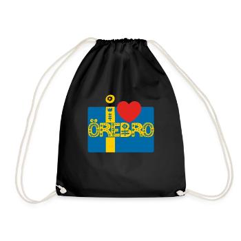 Örebro Sweden - Drawstring Bag - black - Front