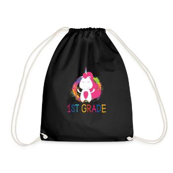 Conception officielle de licorne arc-en-ciel de 1ère classe - Sac de sport léger - noir - Devant