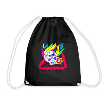 Crâne mexicain - Sac de sport léger - noir - Devant