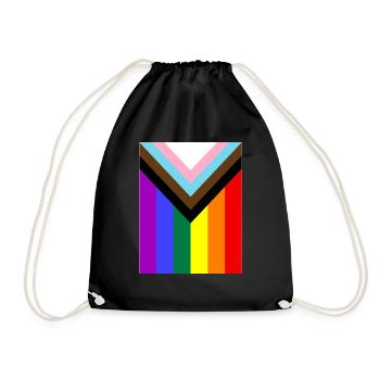 Rainbow Pride Flag - Drawstring Bag - black - Front
