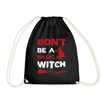 Don't be a basic witch Halloween - Drawstring Bag - black - Front