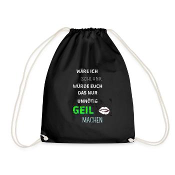 Premium Design GEIL - Turnbeutel - Schwarz - Vorne