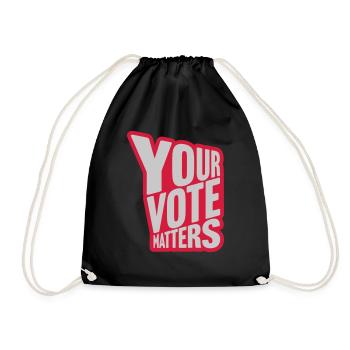 your vote matters Zitat - Turnbeutel - Schwarz - Vorne
