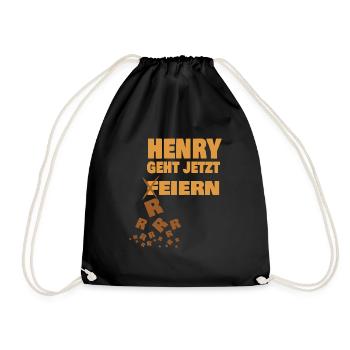 henry - Turnbeutel - Schwarz - Vorne