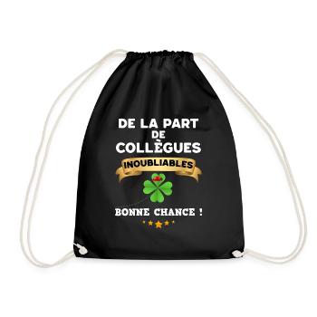 Collègue collègues inoubliables Cadeau Départ - Sac de sport léger - noir - Devant