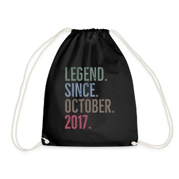 Legend Since October 2017 - Drawstring Bag - black - Front