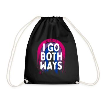 Je vais dans les deux sens Bisexuel LGBTQ Bi Pride Pun Asexuel - Sac de sport léger - noir - Devant