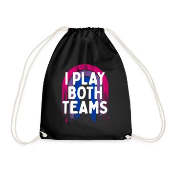 Je joue les deux équipes Bisexuel LGBTQ Bi Pride Dating - Sac de sport léger - noir - Devant