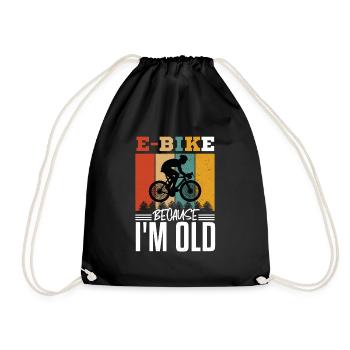 E-bike parce que dans l’ancien - VTT E-bike dans la nature - Sac de sport léger - noir - Devant
