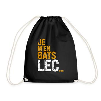 Je m'en bats lec... - Sac de sport léger - noir - Devant