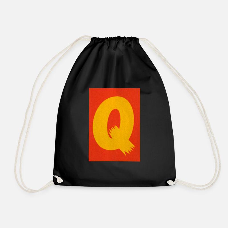 Buchstabe q - Turnbeutel - Schwarz