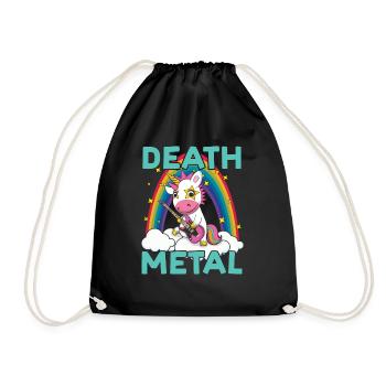 Metal Music Lover Guitar Rainbow Unicorn Rocker - Sac de sport léger - noir - Devant