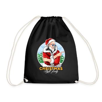 Weihnachten mal wieder - Turnbeutel - Schwarz - Vorne