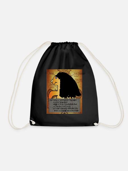 Sundari Ankh - Drawstring Bag - black