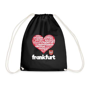 Frankfurt - Drawstring Bag - black - Front