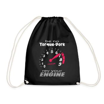 Performance beats torque – always - Drawstring Bag - black - Front