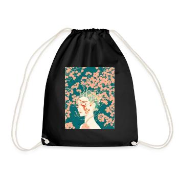 Fille japonaise 3 - Sac de sport léger - noir - Devant
