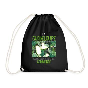 La Guadeloupe là où mon histoire commence - Sac de sport léger - noir - Devant