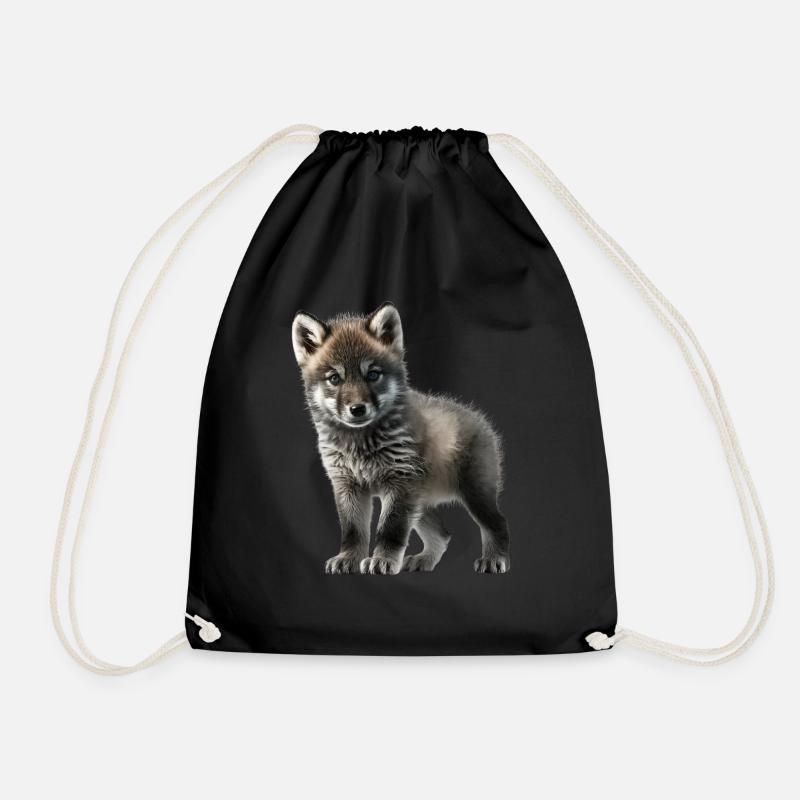 Süßer Baby Wolf - Turnbeutel - Schwarz