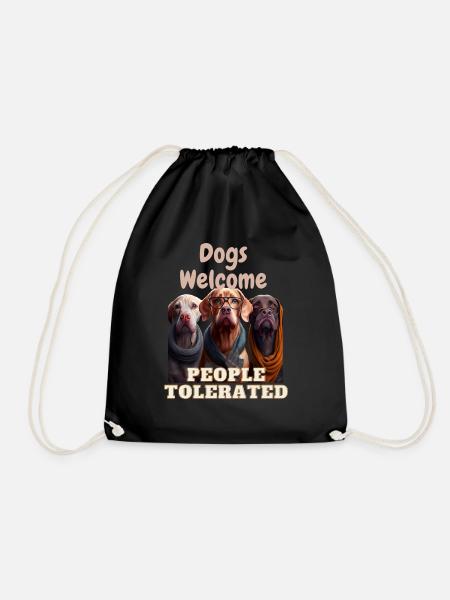 Lovers Dogs, Funny dogs art, dogs lover - Turnbeutel - Schwarz