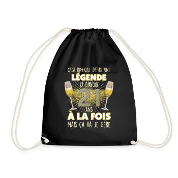 Difficile d'être une légende de 21 ans - Sac de sport léger - noir - Devant