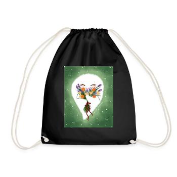 et fleurs - Sac de sport léger - noir - Devant
