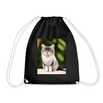 Weiße Perserkatze - Turnbeutel - Schwarz - Vorne
