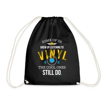Des gens cool écoutent du vinyle - Sac de sport léger - noir - Devant