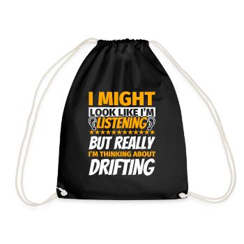 Cadeau drôle à la dérive - Sac de sport léger - noir - Devant
