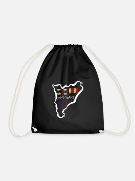 Catalonia coat of arms - Drawstring Bag - black