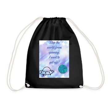 Mad world - Drawstring Bag - black - Front