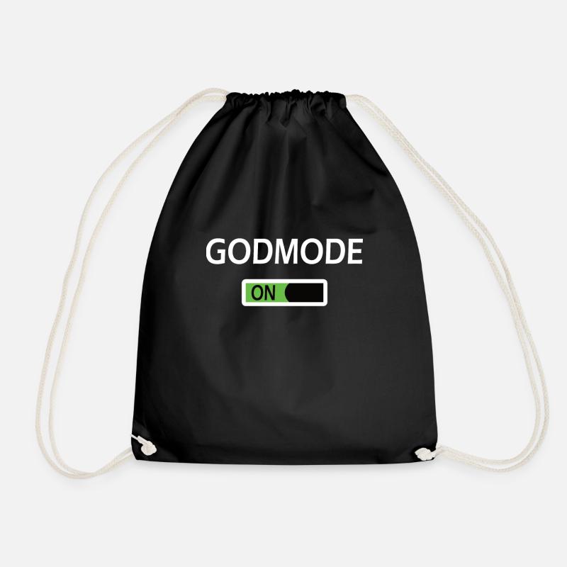 Godmode on - Drawstring Bag - black