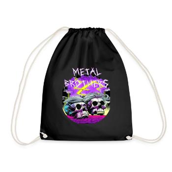 Metal Brothers Skulls - Turnbeutel - Schwarz - Vorne