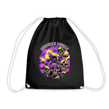 Crânes de la famille Hardrock - Sac de sport léger - noir - Devant