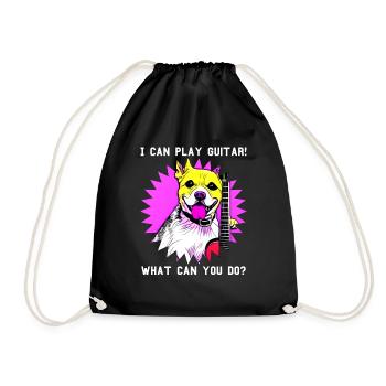 I can play guitar - What can you do? - Drawstring Bag - black - Front