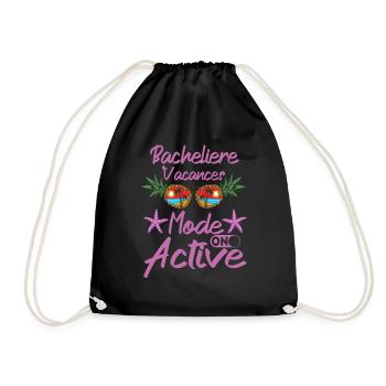 Baccalauréat 2023 Cadeau Réussite Bac Vacances - Sac de sport léger - noir - Devant