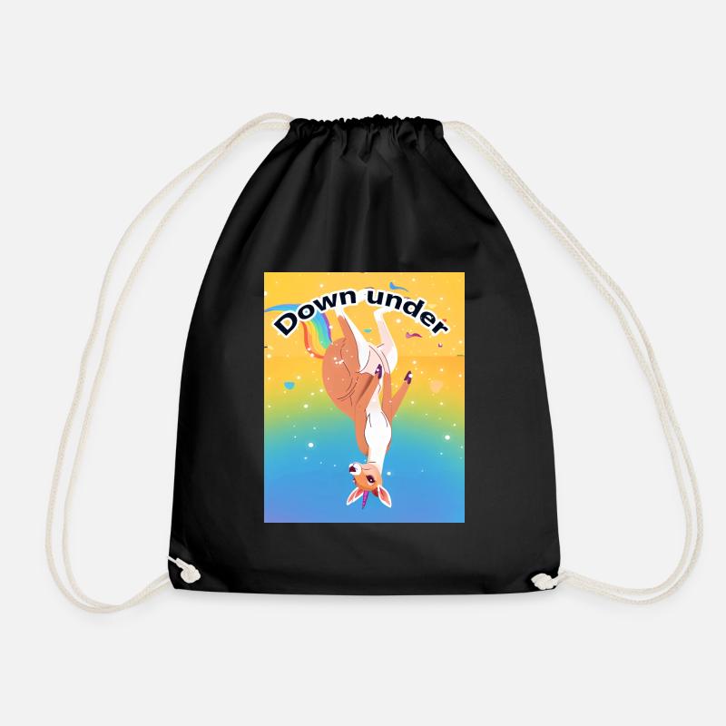 Down Under - Drawstring Bag - black
