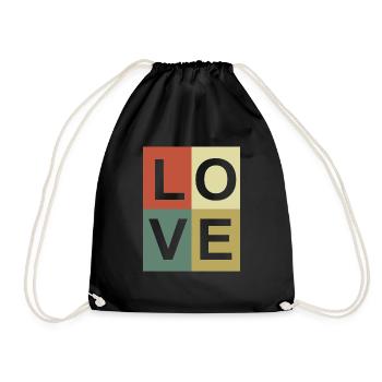 LOVE - Turnbeutel - Schwarz - Vorne