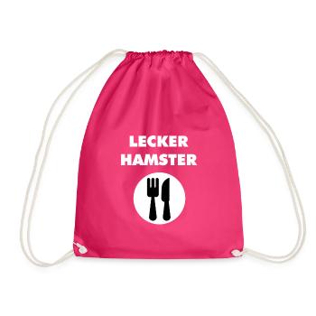LECKER HAMSTER - Turnbeutel - Fuchsia - Vorne