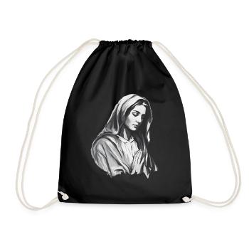 Holly Mary Maria Madonna Mariana Virgin Mary Holy - Drawstring Bag - black - Front