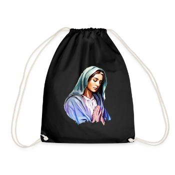Holly Mary Maria Madonna Mariana Virgin Mary Holy - Drawstring Bag - black - Front